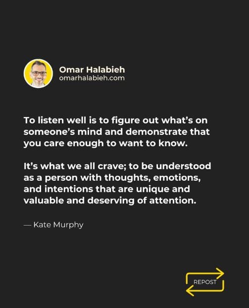 From Omar's Desk: You're Not Listening