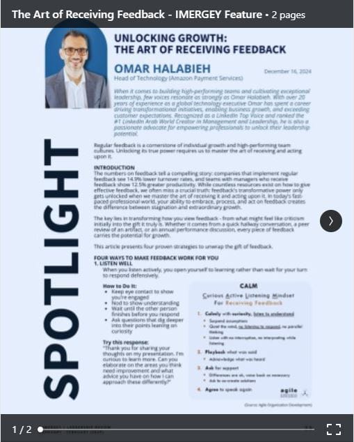 Unlocking Growth: The Art of Receiving Feedback