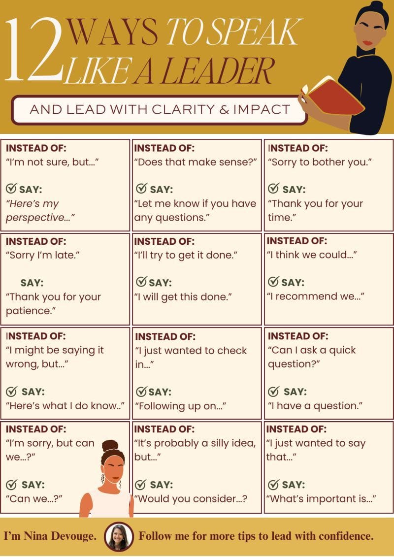 Lead with Confidence: 12 Powerful Reframes to Speak Like a Leader
